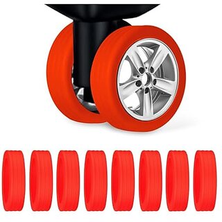 Keuze 8 PCS Silicon Luggage Wheel Protector Cover for 8-Spinner Wheels Luggage Sets Silicone Shock Absorption Wheel Cover for Trolley Bag Small/Regular Size (Regular Red 8) - Handbags | Buy online on ZillyBuy