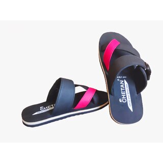 MyChetan Mens Red & Black Sandals  Stylish, Comfortable, Model C2RD