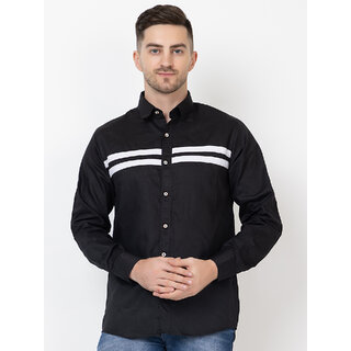 Modernity Black Regular Fit Shirt For Men