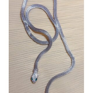 Trendy silver plated Adjustable Snake Necklace for women's silver