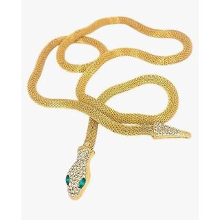 Trendy Gold plated Adjustable Snake Necklace for women's gold