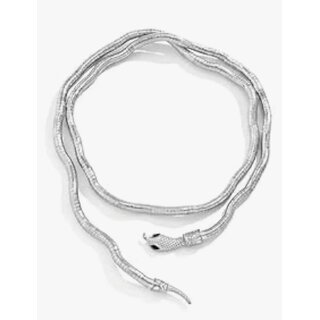 Trendy silver plated Adjustable Multi Uses Snake Necklace for women's silver