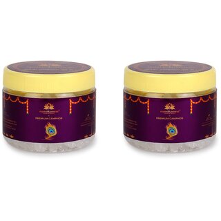 Manokamna Premium Camphor Tablets with Spiritual Essence Strong Aroma for Healing and Puja (100gm Pack of 2)