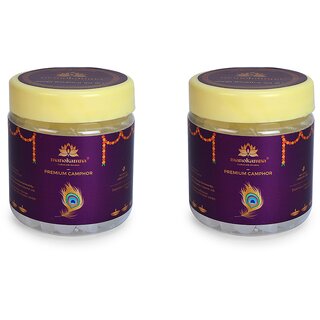 Manokamna Premium Camphor Tablets with Spiritual Essence Strong Aroma for Havan and Puja (50gm Pack of 2)