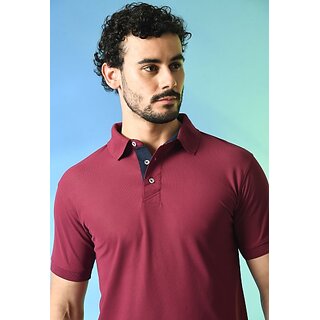 Affordable Men PrintCultr Solid Men Polo Neck Polyester Brown T-Shirt 2026 at ShopCircuit | ONDC