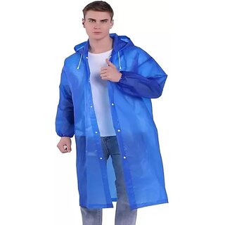Men's Polyester Long RainCoat Pocho Barsaati with Adjustable Cap and Cover (Pack of 1) - Jackets & Coats | Buy online on ZillyBuy