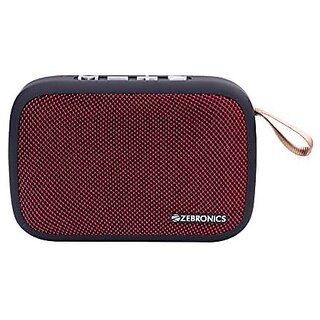 Zebronics Delight Portable Wireless Bluetooth Speaker - Red.