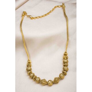 Gold Plated Golden Beads Necklace