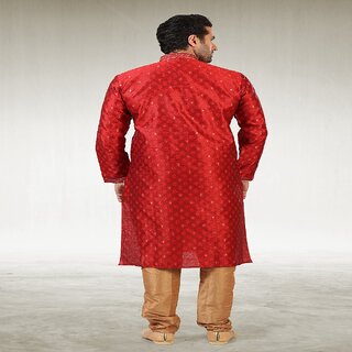 Elegant Men Raivat Ethnic Maroon Colour Jacquard Silk Brocade Kurta Pajama 1032 2026 at ShopCirc