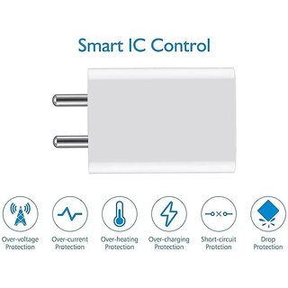 Voltrexon 18W Single USB Charger  Compatible with Android Mobile, Headphones, TWS, Game Console etc  With Type-C Cable
