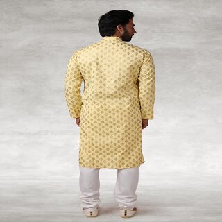 Elegant Men Raivat Ethnic Yellow Colour Cotton Printed Kurta Pajama 1149 2026 at ShopCircuit | O