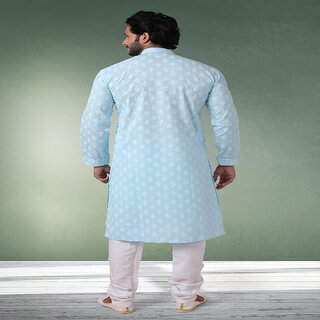 Stylish Men Raivat Ethnic Sky Blue Colour Cotton Kurta Pajama 1168 2026 at ShopCircuit | ONDC