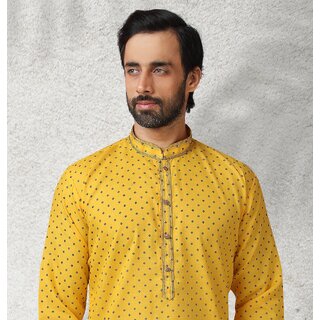 Modern Men Raivat Ethnic Yellow Colour Cotton Kurta Pajama 1174 2026 at ShopCircuit | ONDC
