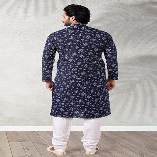 New Men Raivat Ethnic Navy Blue Colour Cotton Kurta Pajama 1179 2026 at ShopCircuit | ONDC