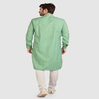 Luxurious Men Raivat Ethnic Green Colour Cotton Kurta Pajama 1262 2026 at ShopCircuit | ONDC