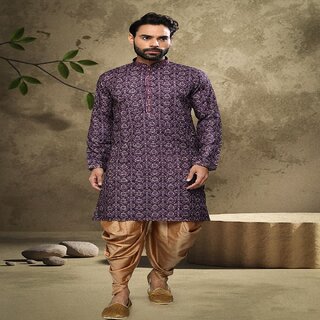 Top Men Raivat Ethnic Purple Colour Cotton Digital Print Kurta Pajama 1553 2026 at ShopCircuit |