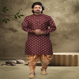 Stylish Men Raivat Ethnic Wine Colour Cotton Digital Print Kurta Pajama 1557 2026 at ShopCircuit