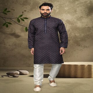 Chic Men Raivat Ethnic Blue Colour Cotton Digital Print Kurta Pajama 1568 2026 at ShopCircuit | 