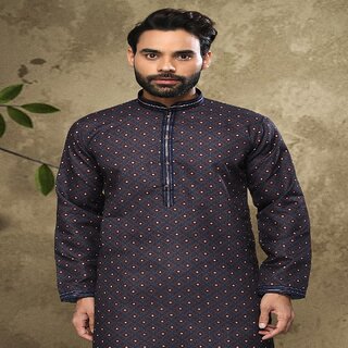 Chic Men Raivat Ethnic Blue Colour Cotton Digital Print Kurta Pajama 1568 2026 at ShopCircuit | 