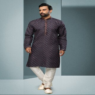 Best Men Raivat Ethnic Blue Colour Cotton Digital Print Kurta Pajama 1590 2026 at ShopCircuit | 