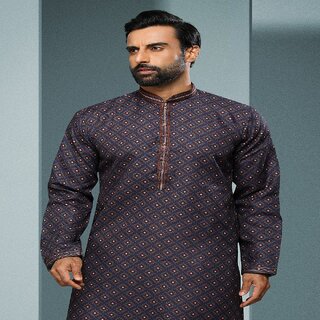 Best Men Raivat Ethnic Blue Colour Cotton Digital Print Kurta Pajama 1590 2026 at ShopCircuit | 