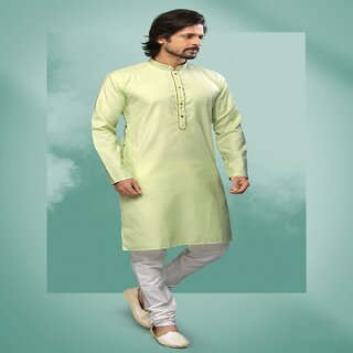 Top Men Raivat Ethnic Pista Green Colour Cotton Pintux Work Kurta Pajama 1643 2026 at ShopCircui