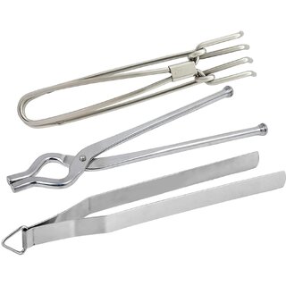 (Set of 3) iWARE KkitchenCare Utensil Holder, Roti Tong Pincer/Dr. Pakkad. (Roti Chimta, Pakkad Sansi)