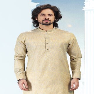 Best Men Raivat Ethnic Cream Beige Colour Silk Kurta Pajama 2169 2026 at ShopCircuit | ONDC
