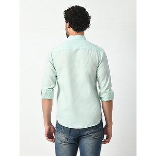 Trendy Men Alokk Men Regular Fit Solid Curved Collar Casual Shirt (Light Blue) 2026 at ShopCircu