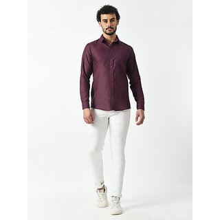 Luxurious Men Alokk Men Regular Fit Solid Button Down Collar Casual Shirt (Purple) 2026 at ShopC