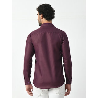 Luxurious Men Alokk Men Regular Fit Solid Button Down Collar Casual Shirt (Purple) 2026 at ShopC