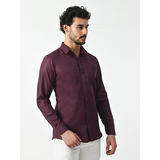 Luxurious Men Alokk Men Regular Fit Solid Button Down Collar Casual Shirt (Purple) 2026 at ShopC