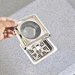 (Set of 1) Durable Stainless Steel Kitchen Sink Pop-Up Strainer 11 cm - Cookware | Buy online on ZillyBuy