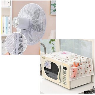 Combo of : Table Fan Cover (Width: 19 cm | Microwave Oven Cover (Width: 35 cm - Home Improvement | Buy online on ZillyBuy