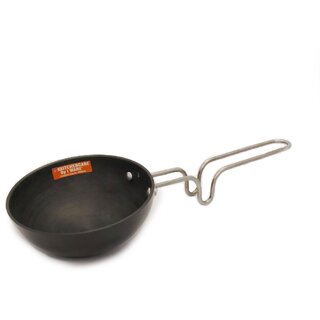 iWARE KkitchenCare Hard Anodised Tadka Pan/Spice Heating Pan (Black)