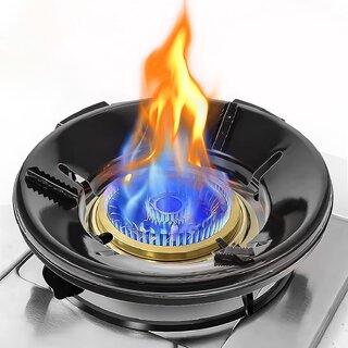 Gas Saver Burner Stand Windproof Gas Saver, Gas Saver Burner Jali For Home Gas Stove, Energy Saving Round Burn (Black) - Cookware | Buy online on ZillyBuy