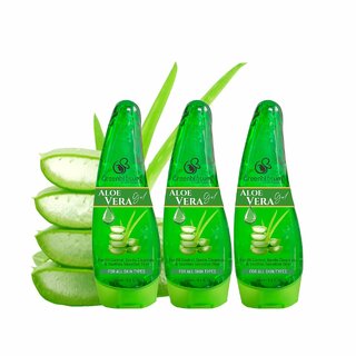 greenblosum aloe vera gel 120 ml skin brightening detox gentle cleanser for clear radiant skin pack of 3