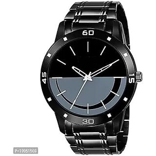 griffin perfect fresh fashion butterfly diamond studded wrist analog watch black dial black strap for men