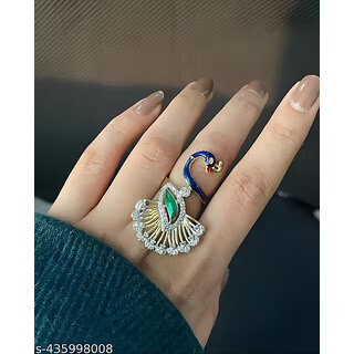 Women INTERNATIONAL MAJESTIC PEACOCK RING black