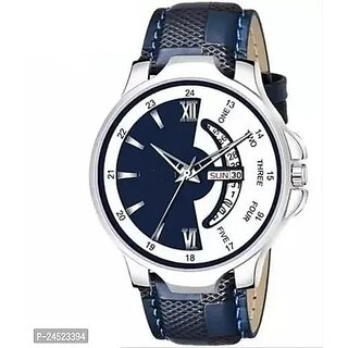 griffin blue blue day date display analog watch for men