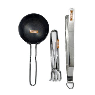 Click to see full view 2+ i WARE KkitchenCare Hard Anodised Tadka Pan/Spice Heating Pan (Black), Stainless Steel