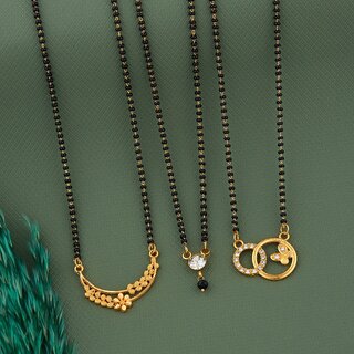 Combo Of 3 Mangalsutra For Womens black