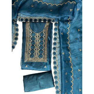 embroidered unstitched suit for women