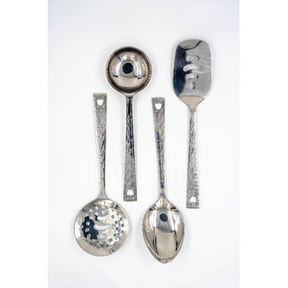 i WARE KkitchenCare Stainless Steel Cooking Serving Spoon Set of 4 Utensils