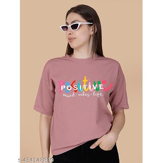 printed round neck top for women