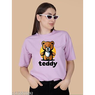 printed round neck top for women