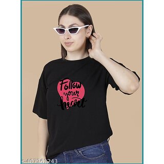 printed round neck top for women