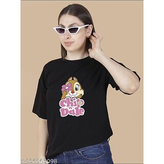 printed round neck top for women