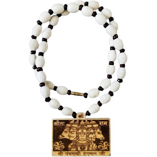 bageshwar dham panchmukhi hanuman ji wood locket 100 original beads wood chain beads wood necklace