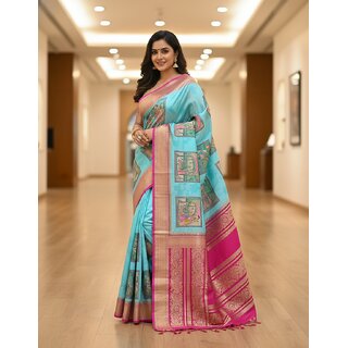 Kalamkari Crape silk - Sarees | Buy online on ZillyBuy